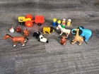 Vintage 70s Fisher Price Little People Farm & Zoo Animals - Lot of 18 -Hong Kong