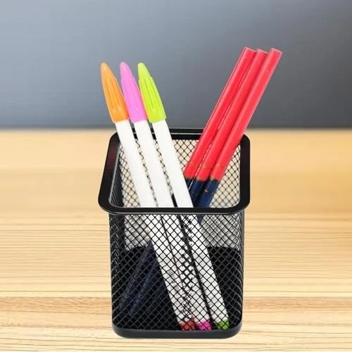 Pen Holder for Desk, Wire Mesh Pencil Cup Holder for Desk Organizer for Office