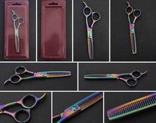 Multicolor Stainless Steel Thinning Scissors  Shears 6in Adjustable Tension