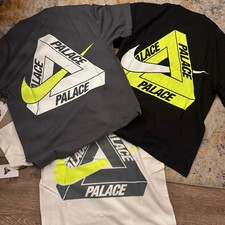 PALACE WINTER2025 NIKE TRI-SWOOSH T-SHIRT BLACK WHITE CHAOCOAL S-XXL