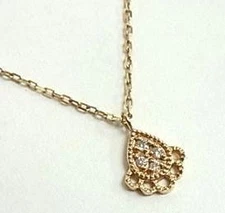 Agete agege K14 Diamond Lace  Necklace 0.02