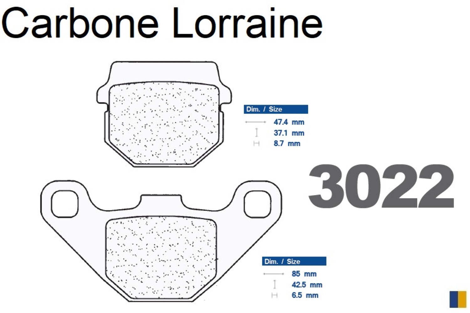 Plaquettes Carbone Lorraine de frein arrière Adly 125 Thunderbike 2001 plaquette scooter