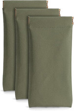 3 Pack Leather Eyeglasses Cases PU Soft Sunglasses Pouch Squeeze Top Portable Gl