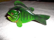 Wood Fishing Lure Decoy Signed & Carved by Leonard Nelson Ice Spear Fishing Mi.^