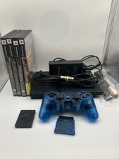 Sony PS2 Slim Black Console System Bundle 4 Games SCPH-75001 W Cords Tested