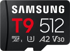 Samsung - microSDXC T9 512GB, Read/Write Speeds Up to 200/130 MB/s MB-MH512T...