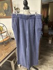 NWOT Wonder Navy Blue Crinkle Wide Leg Pants W/ Pockets Sz XL — photo 1