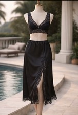 Vintage Two-Piece slip and bralette 1980s/ 1990s New Old Stock NOS VTG lingerie