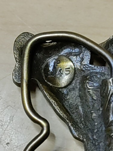 Vintage 1979 Bergamot Brass Works - Three Billy Goats Gruff Belt Buckle - Picture 9 of 10