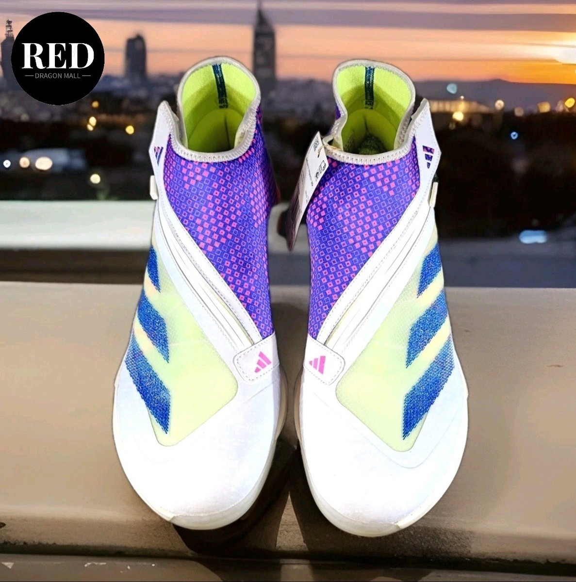Adidas Adizero Impact+ Warp Speed Baseball Cleats White Blue Mens Size 12 IG3488 Adidas Adizero Impact+ Warp Speed White Baseball Cleats  main image 2