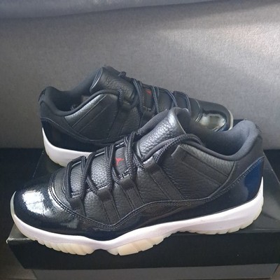 Nike Air Jordan XI 11 Retro Low 72-10 AV2187-001 Black White Gym Red sz 9