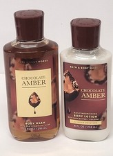 Bath  Body Works - Chocolate Amber - Body Wash  Body Lotion 2 pc Set