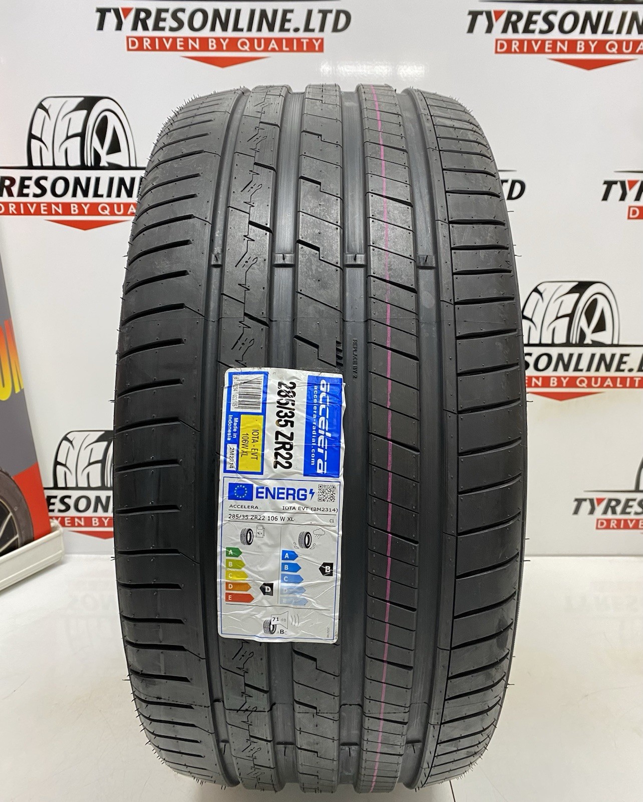 1 X 285 35 22 ACCELERA EVT 106W XL SUV 285/35R22 B RATED WET GRIP TYRE 2853522