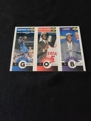 1996-97 Upper Deck Kobe Bryant/Kevin Garnett/Jermaine O Neal RC (M129 M158 M139)
