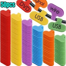 5-30Pcs Write On Cord Labels Cable Tags Wire Markers for Cable Identification UK