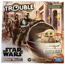 Hasbro Gaming Disney Star Wars the Mandalorian Pop-O-Matic Trouble Game Sealed