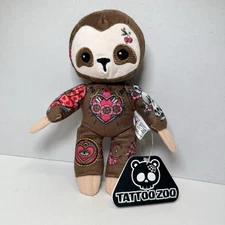 Tattoo Zoo Plush Sandy The Sloth New With Tags