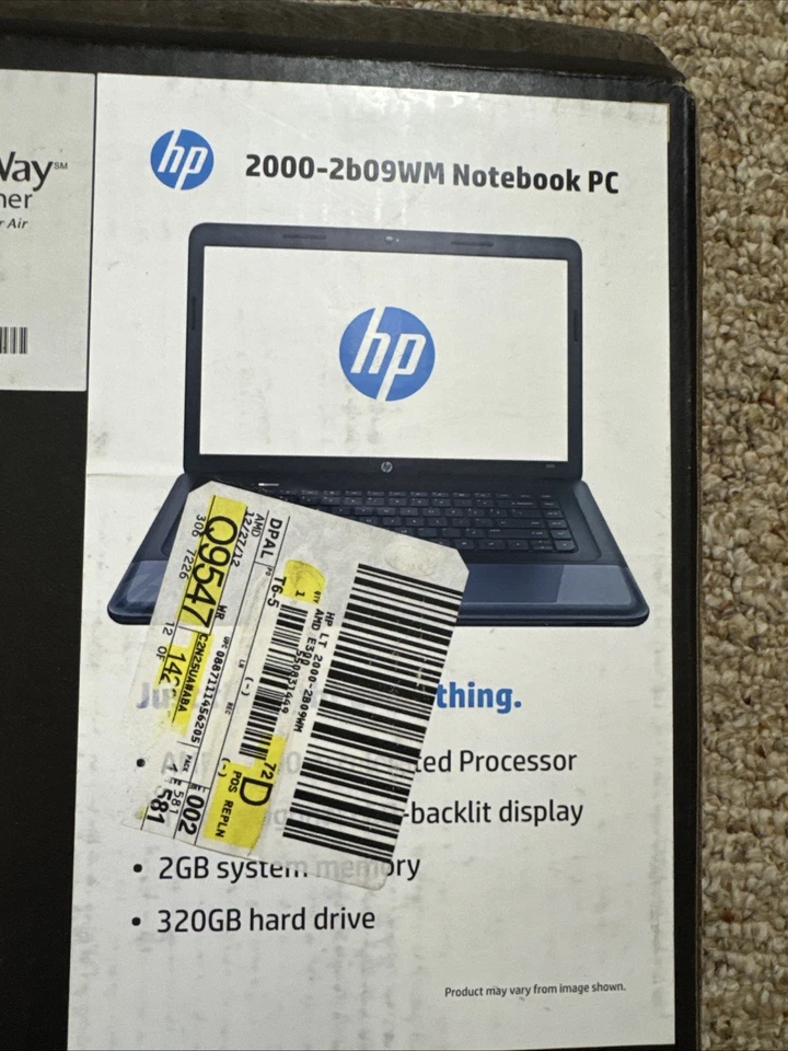 *NEW* hp 2000-2b19WM 15.6" Laptop AMD E-300 1.3 GHz 2GB Memory 320GB Drive Win 8 - Image 2 of 4
