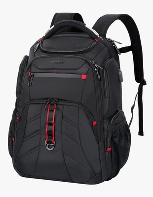 Laptop Backpack 17.3 Inch TSA Friendly, Water-Repellent Black