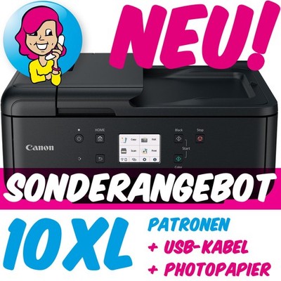 Canon Pixma TR7650 TR 7650 Drucker Kopierer Scanner Fax WLAN USB 10 XL Tinte NEU