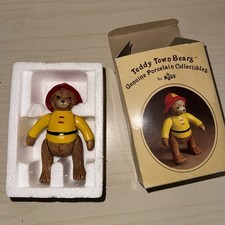Russ Teddy Town Bears Porcelain Bear With Rain Outfit Small