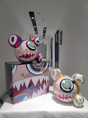 Murakami Takashi Artwork MR-DOB Resin Plating Ornaments Toy Red