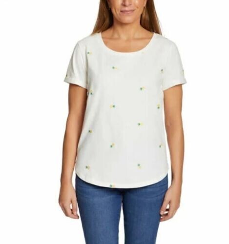 Vintage America Ladies, Short Sleeve Tee, White Pineapple LARGE - Picture 1 of 2