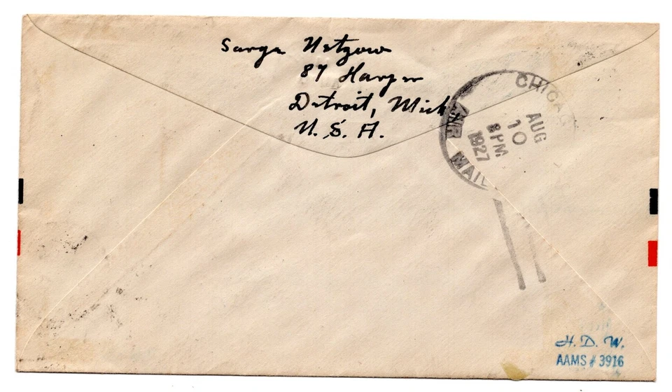 US-CANADÁ 1927 FRANQUEO MIXTO CHARLES LINDBERGH BUENA VOLUNTAD CUBIERTA DE GIRA Foto 2 de 3