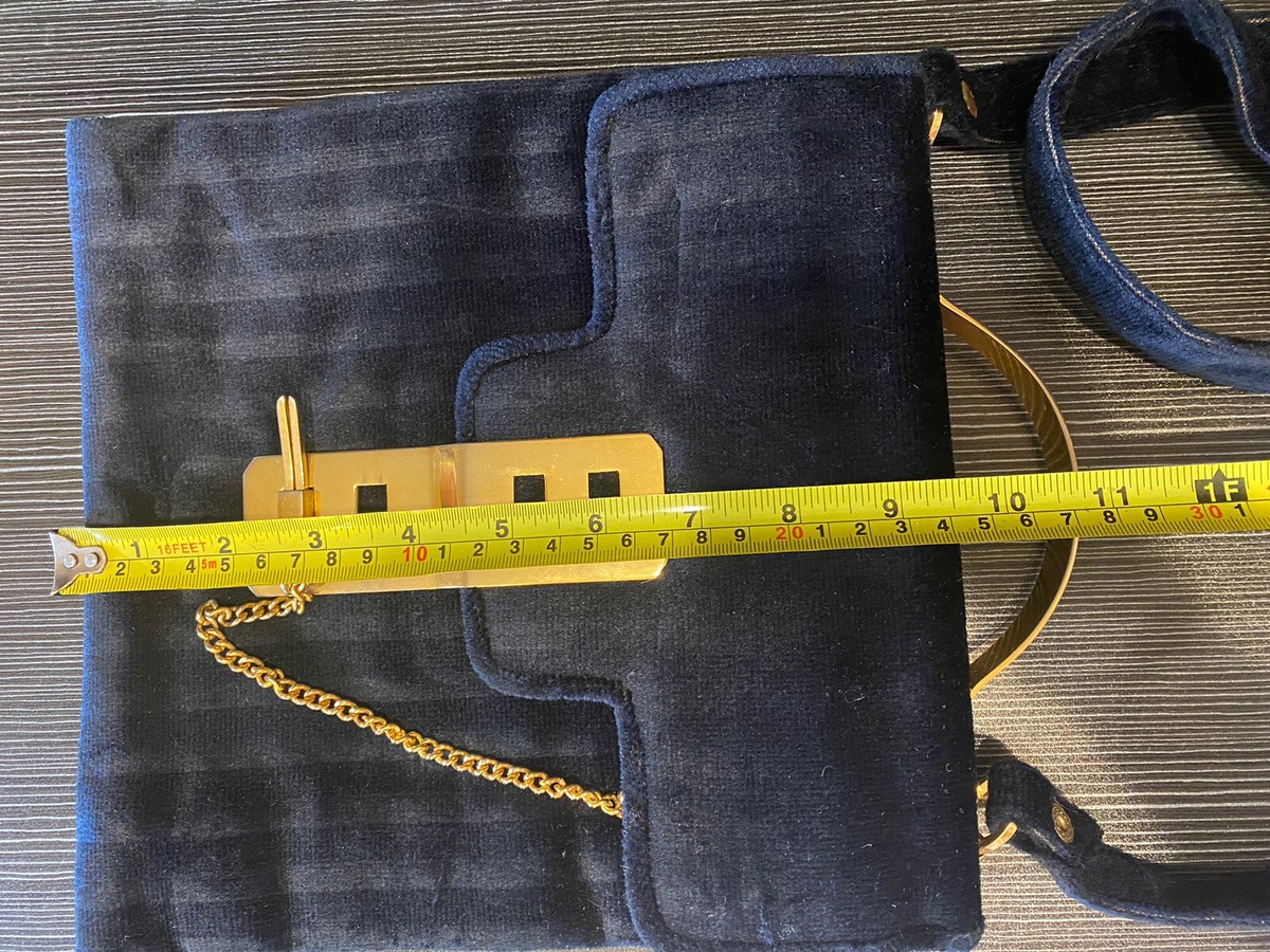 RARE Vintage Bottega Giotti Firenze Navy Blue & Gold