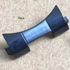 Steel Black Matte 9x22mm Curved End Links Spring Bars Bracelet Watch Band Strap#