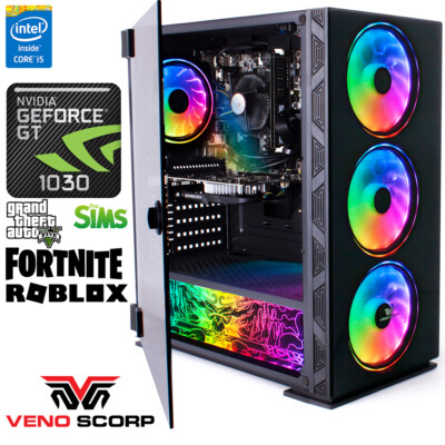 FAST Intel Core i5 Gaming PC Computer 8GB RAM 1TB HDD Windows 10 GT 1030  2GB UK