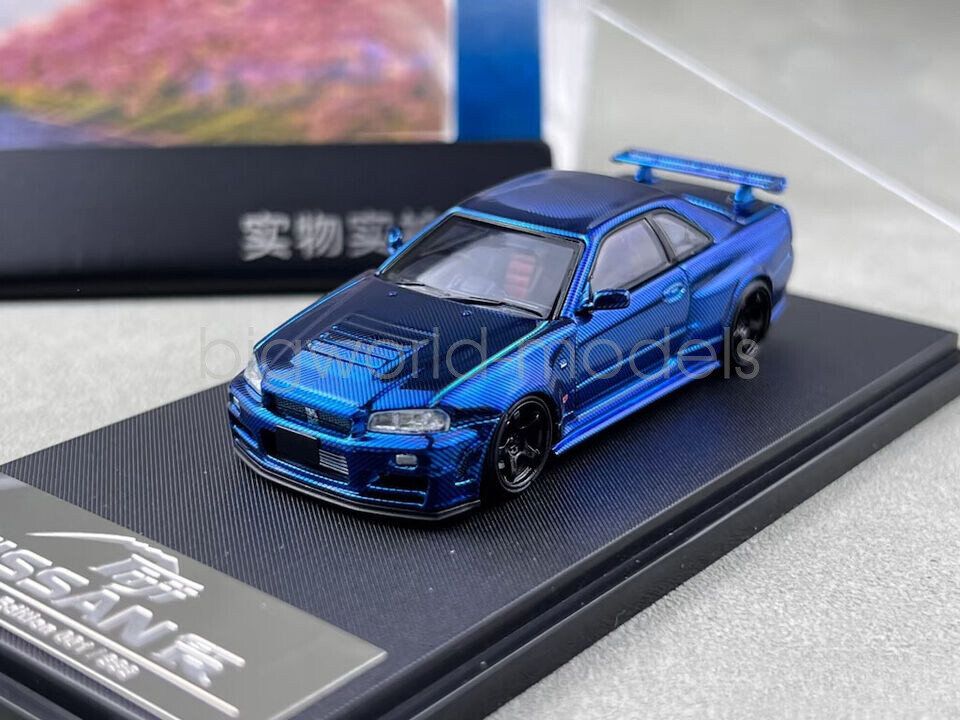 ミニカー 1/64 ZOOM Stagea R34 260RS Blue Carbon