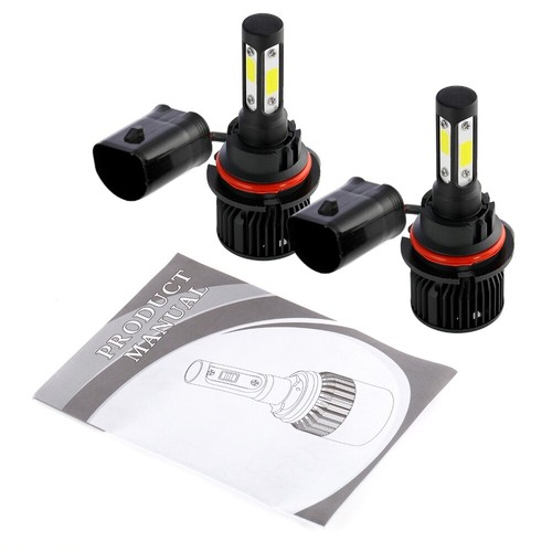 4sides 9007 HB5 COB LED Headlight Bulbs Conversion Kit High Low Beam 6000K White - Picture 12 of 12