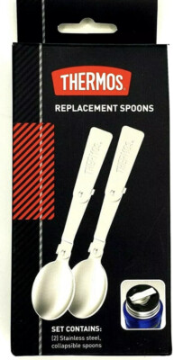 Thermos Replacements Set of 2 Foldable Spoon Travel Camping Stainless Fits SK300