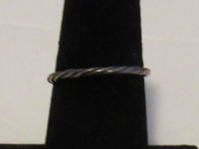 Sterling Silver, Braided Rope Style Ring Size 7; RING