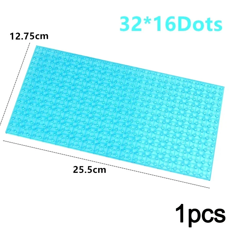 Bloques de Construcción Puntos Placa Base para LEGO - 16x32 Transparente Foto 4 de 4