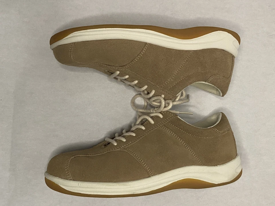 Zapatillas deportivas Oxford Lands End 22632 de gamuza tostada con cordones zapatos cómodos para mujer talla 7 M Foto 4 de 4