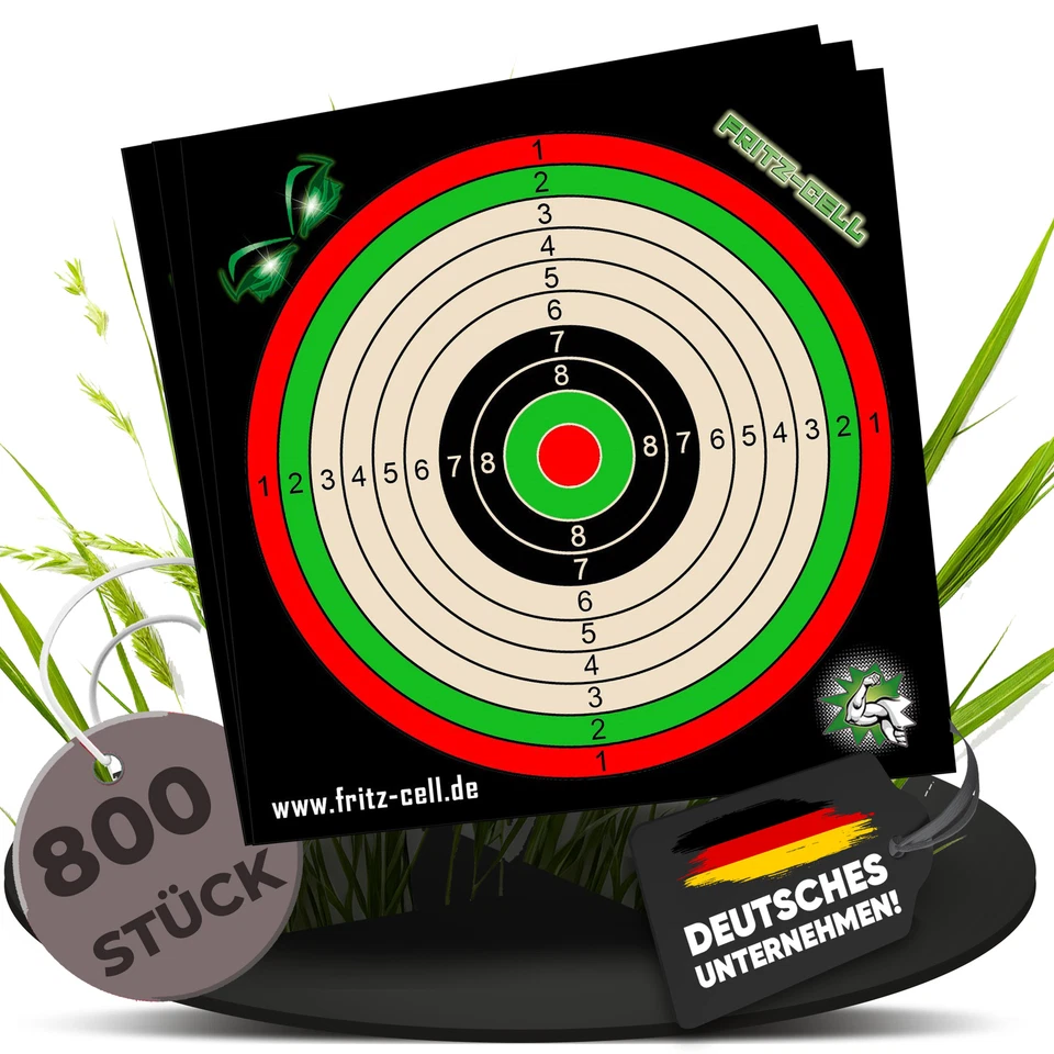 800 Zielscheiben 17x17 cm für Fritz-Cell Luftgewehr Luftpistole Airsoft und Kuge