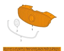 Buick GM OEM 06-08 Lucerne-Grille Grill 15299568