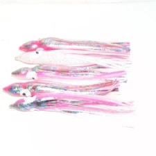 20 Squid Skirts 5" Fishing Lure Big Game Trolling Hoochie Tuna Marlin Mahi lot