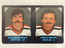 1985 7-Eleven Credit Cards #11 New Jersey Devils Mel Bridgman Chico Resch NHL