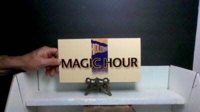 RARE MAGIC JOHNSON / MAGIC HOUR TV TALK SHOW 1998 STUDIO SIGN 10 X 5 1/2 IN.