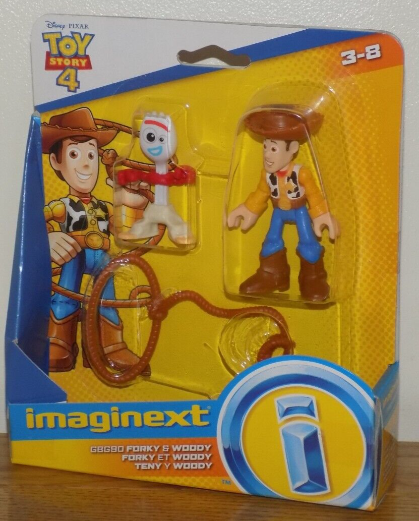 Disney Pixar Toy Story 4 - Imaginext Forky & Woody Figures - BRAND NEW
