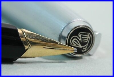 1969 PELIKAN M20 SILVEXA Fountain Pen / 585 Gold Nib in Size OM / BLACK &  SILVER | eBay