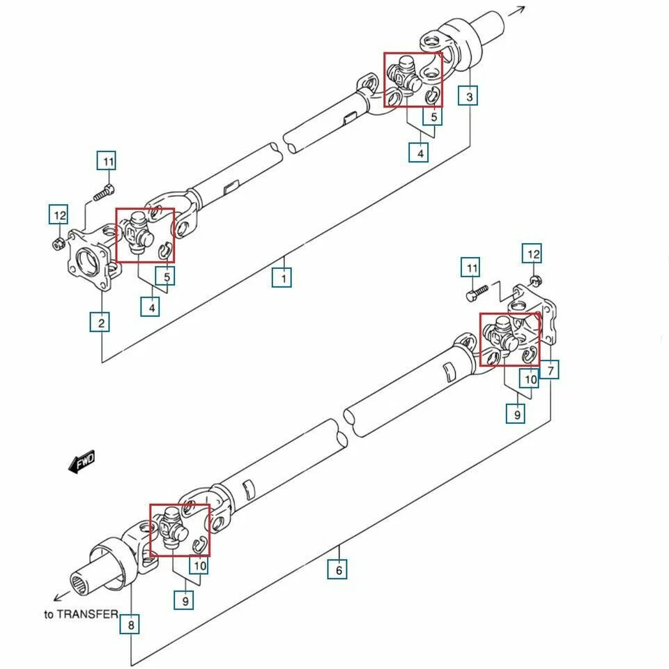 CROCIERA ALBERO TRASMISSIONE 64X25 mm SUZUKI JIMNY - SAMURAI GKN PER 2720083811 - Imagen 2 de 4