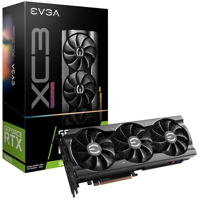 EVGA NVIDIA GeForce RTX 3070 XC3 ULTRA GAMING OC 8GB GDDR6 Graphics Non  LHR