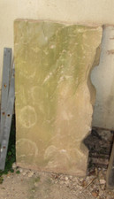 18" x 35"  reclaimed sand stone slab suitable for use as a fire hearth