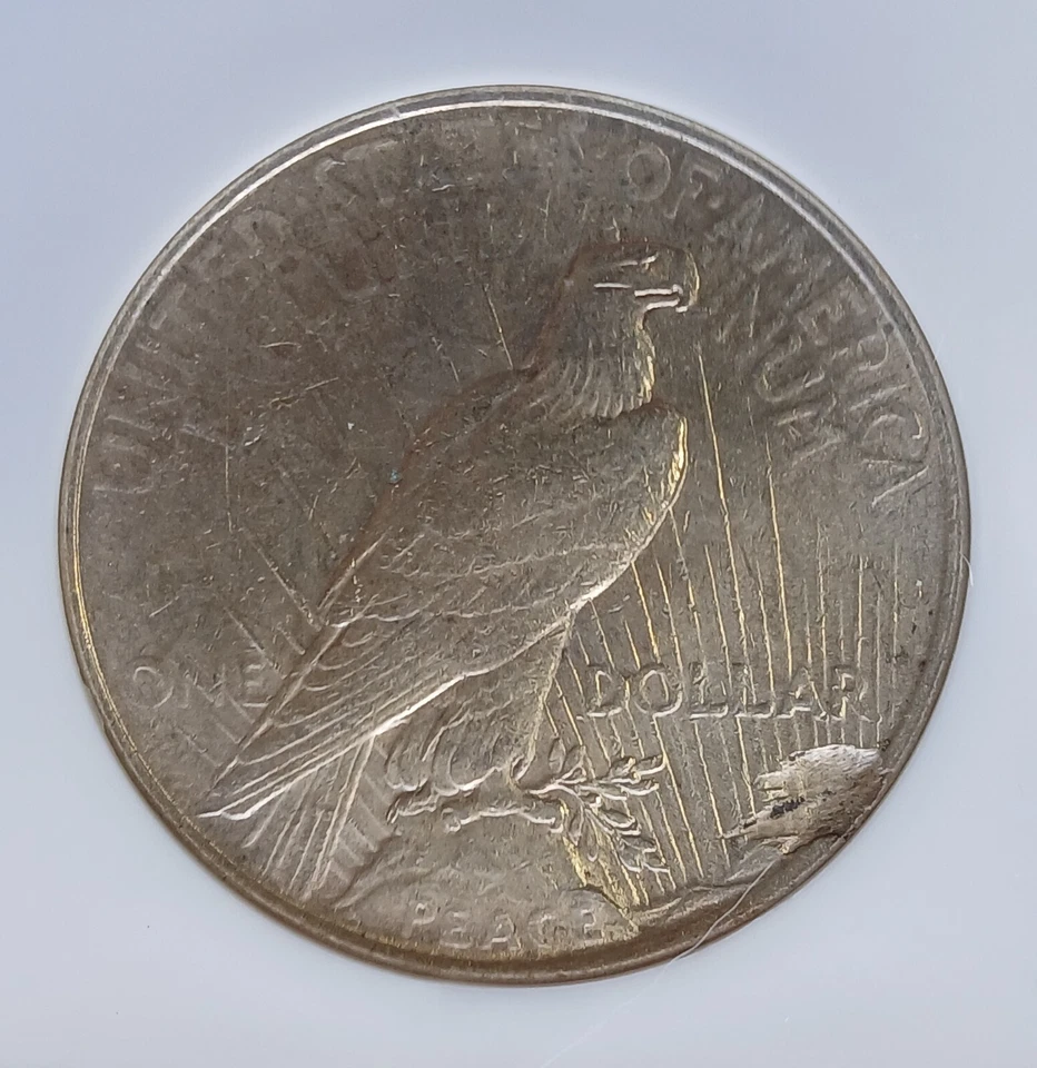 Awesome 1922 Struck Thru Peace Dollar NGC AU-58 - Image 3 of 4