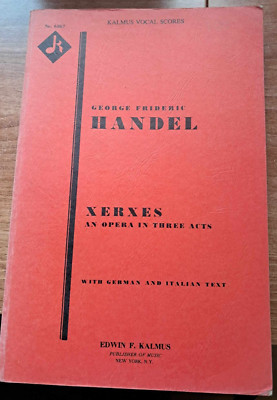 HANDEL Xerxes vocal score Kalmus German / Italian text