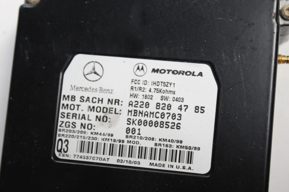 Mercedes W163 ML320 ML350 ML500 2002-2005 MÓDULO DE COMUNICACIÓN TELEFÓNICA J2562 Foto 4 de 4